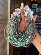 Load image into Gallery viewer, Blue-Green Turquoise Heishi Choker – 14"