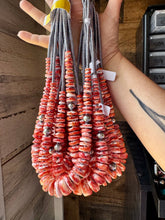 Load image into Gallery viewer, Red-Orange Spiny Oyster Graduated Necklace – 23"
