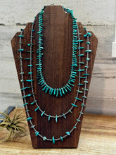 Load image into Gallery viewer, 18 inch AMERICAN turquoise with 3 mm sterling silver pearls
