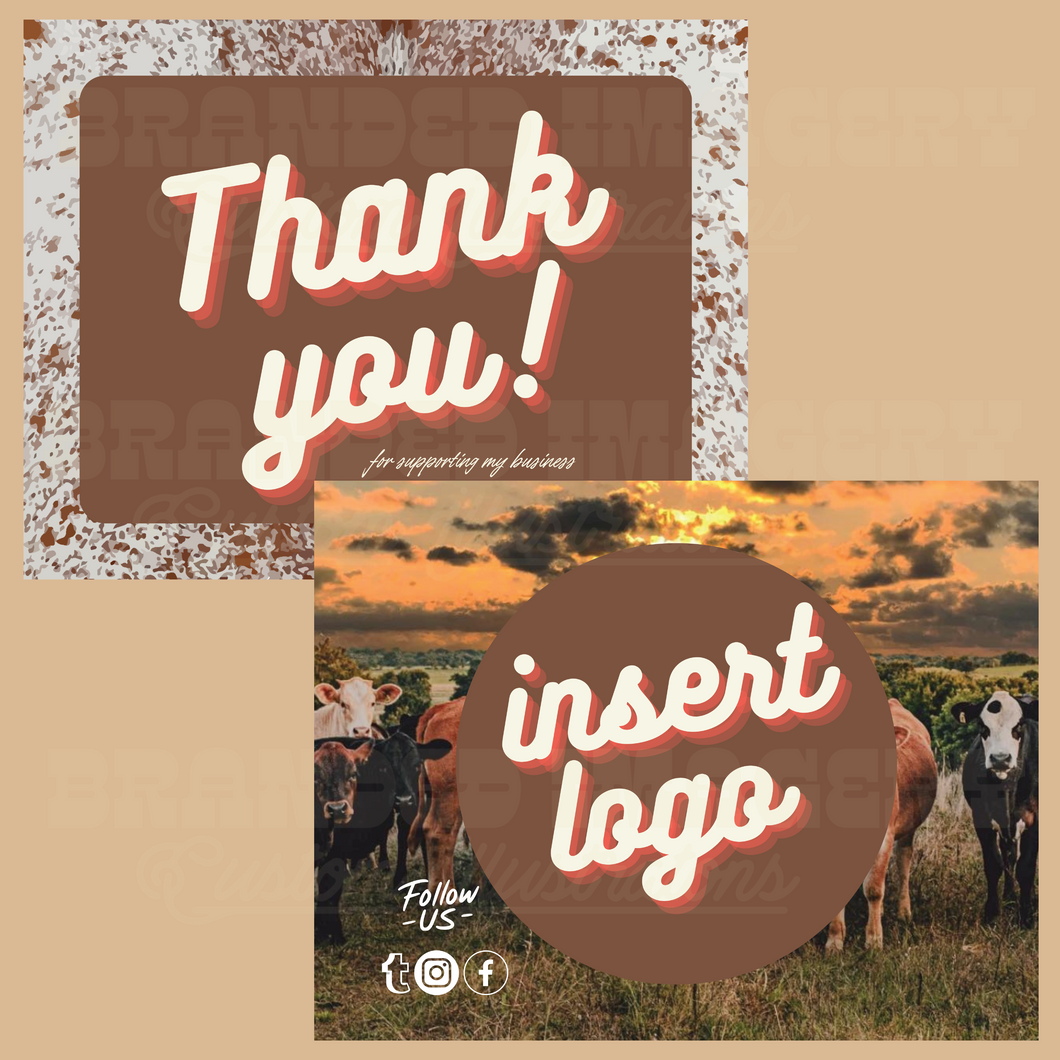 Thank You Cards-Cattle
