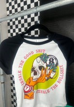 Load image into Gallery viewer, Exhale the BS Micro Rib Raglan Baby Tee
