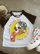Load image into Gallery viewer, Exhale the BS Micro Rib Raglan Baby Tee

