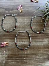 Load image into Gallery viewer, Little bit of spiny with Sterling Silver Pearls bracelet
